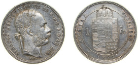 Hungary 1881 K B 1 Forint - Ferenc József Silver (.900) (15494763) 12.346g VF ÉH 1464 H 2140 KM 465