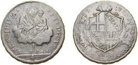 Italy Republic of Bologna Italian states 1797 1 Scudo (Revolutionary coinage; Type I - without tree) Silver (.833) 29g XF KM 339 Dav ECT 1359 G 5