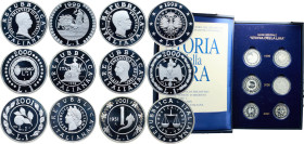 Italy Republic 1999-2001 R 1 Lira (History of the Lira, PF 6 Coins Set) Silver (.835) Rome Mint PF