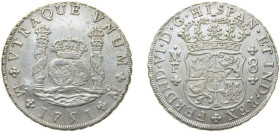 Mexico Spanish colony 1751 Mo MF 8 Reales - Fernando VI Silver (.917) Mexico City Mint 27.07g AU KM 104.1