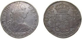 Mexico Spanish colony 1783 Mo FF 8 Reales - Carlos III Silver (.917) Mexico City Mint 26.6g XF KM 106.2