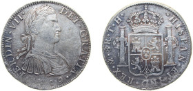 Mexico Spanish colony 1809 Mo TH 8 Reales - Fernando VII Silver (.903) Mexico City Mint 27.02g XF KM 110