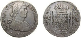 Mexico Spanish colony 1810 Mo HJ 8 Reales - Fernando VII Silver (.903) Mexico City Mint 26.8g VF KM 110