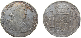Mexico Spanish colony 1810 Mo TH 8 Reales - Fernando VII Silver (.903) Mexico City Mint 27.02g XF KM 110