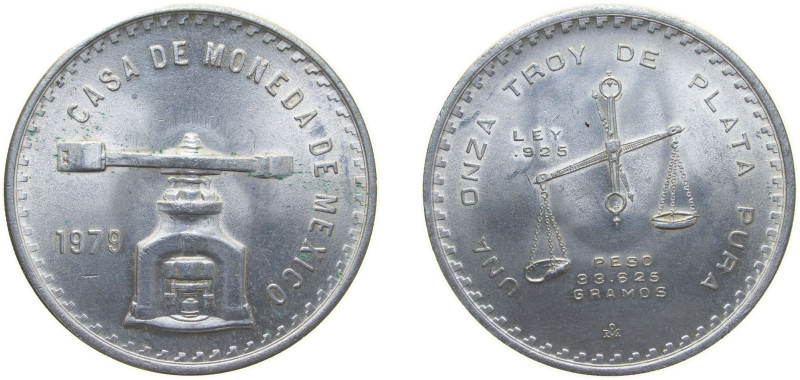 Mexico United Mexican States 1979 Mo 1 Onza (Medallic Silver Bullion Coinage) Si...