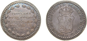 Mexico Spanish colony 1808 Proclamation Medal - Fernando VII Silver 27g UNC