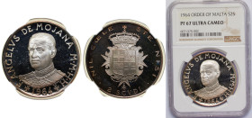 Order of Malta 1964 2 Scudi - Angelo Silver (.986) Mint of the Sovereign Order of Malta Mint (1000) 24g NGC PF 67 X 10