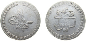 Ottoman Empire AH 1171//83 (1769) Kurus - Mustafa III (without rosette) Billon (.465 silver) Konstantiniyye Mint 18.2g XF KM 321.2