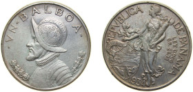 Panama Republic 1934 1 Balboa Silver (.900) (Copper .100) San Francisco Mint (225000) 26.73g XF KM 13
