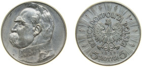 Poland First Republic 1936 5 Złotych (Józef Piłsudski) Silver (.750) Warsaw Mint (1000000) 11g XF Y 28 Schön 27
