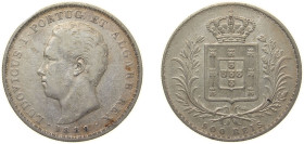 Portugal Kingdom 1889 500 Réis - Luis I Silver (.917) (960000) 12.5g VF KM 509 Gomes L1 12