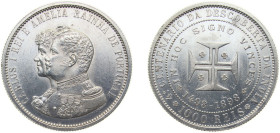 Portugal Kingdom 1898 1000 Réis - Carlos I (Discovery of India) Silver (.917) (300000) 25g UNC KM 539 Gomes C1 14