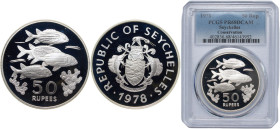 Seychelles Republic 1978 50 Rupees (Conservation) Silver (.925) Royal Mint (4281) 28.28g PCGS PR 68 KM 39 Schön 39a