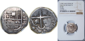 Spain Kingdom 1612-1615 S V 2 Reales - Felipe III Silver (.931) Seville Mint 6.8g NGC VF 30 KM 26.7