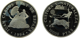 Spain Kingdom 1994 M 10 000 Pesetas (The Parasol) Silver (.925) Madrid Mint (15000) 168.75g PF KM 943