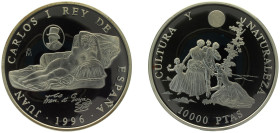 Spain Kingdom 1996 M 10 000 Pesetas (The nude maja) Silver (.925) Madrid Mint (5950) 168.75g PF KM 970
