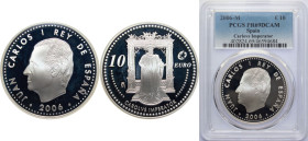Spain Kingdom 2006 M 10 Euro - Juan Carlos I (Carlos V) Silver (.925) Madrid Mint (35000) 27g PCGS PR69 Top Pop KM 1122