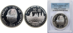 Spain Kingdom 2013 M 10 Euro - Juan Carlos I (Kingdom of Granada) Silver (.925) Madrid Mint (10000) 27g PCGS PR69 Top Pop KM 1292