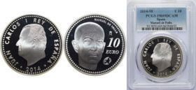 Spain Kingdom 2014 M 10 Euro - Juan Carlos I (Manuel de Falla) Silver (.925) Madrid Mint (7500) 27g PCGS PR69 Top Pop KM 1309