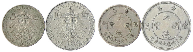 Münzen der Kolonien und Nebengebiete
Kiautschou
Pachtgebiet, 1897-1914
2 Stüc...