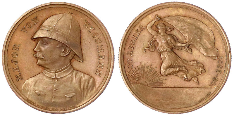 Münzen der Kolonien und Nebengebiete
Deutsch-Ostafrika
Bronzemedaille 1890, vo...