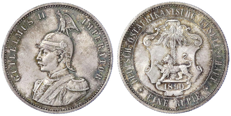 Münzen der Kolonien und Nebengebiete
Deutsch-Ostafrika
Rupie 1890. fast Stempe...