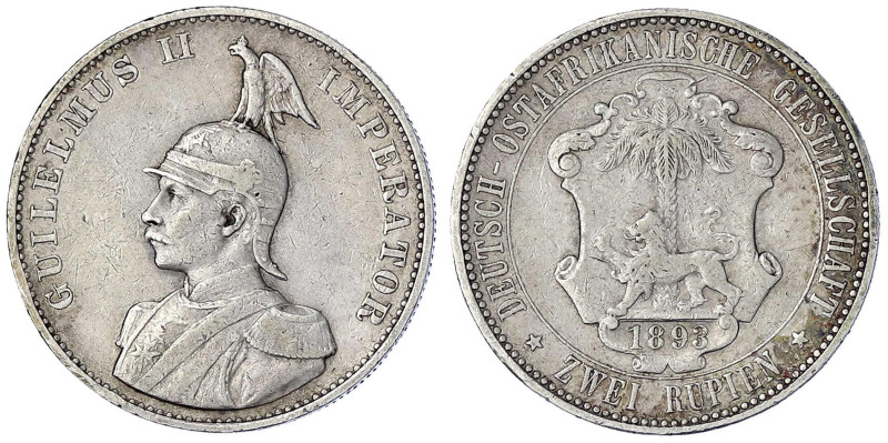 Münzen der Kolonien und Nebengebiete
Deutsch-Ostafrika
2 Rupien 1893. sehr sch...