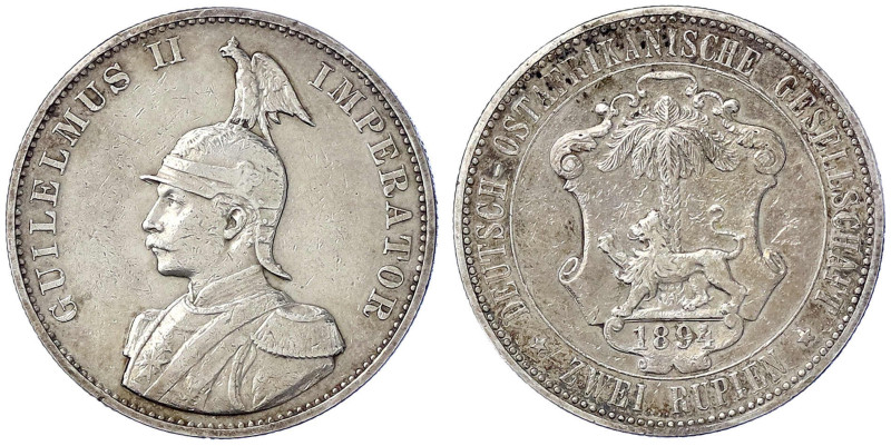 Münzen der Kolonien und Nebengebiete
Deutsch-Ostafrika
2 Rupien 1894. sehr sch...
