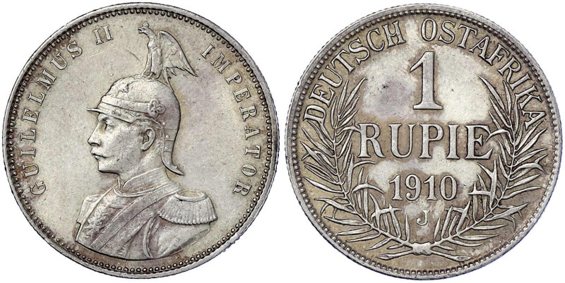 Münzen der Kolonien und Nebengebiete
Deutsch-Ostafrika
Rupie 1910 J. gutes vor...