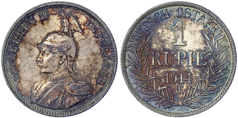 Münzen der Kolonien und Nebengebiete
Deutsch-Ostafrika
Rupie 1914 J. Stempelgl...