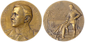 Münzen der Kolonien und Nebengebiete
Deutsch-Ostafrika
Bronzemedaille 1905 von Wolff. Auf den Tod des Major Herrmann von Wissmann (1853-1905, siehe ...