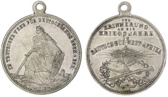 Münzen der Kolonien und Nebengebiete
Deutsch-Südwestafrika
Tragb. Cu/Ni-Medaille o.J. zur Erinnerung an die Kriegsjahre. Germania mit Schwert und Sc...