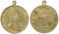 Münzen der Kolonien und Nebengebiete
Deutsch-Südwestafrika
Tragbare Goldbronzemedaille 1884. von Lauer (Nürnberg). Verkündung des Protektorats Lüder...