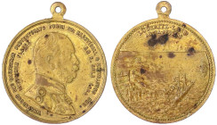 Münzen der Kolonien und Nebengebiete
Deutsch-Südwestafrika
Tragbare Goldbronzemedaille 1884 von Lauer (Nürnberg). Verkündung des Protektorats Lüderi...