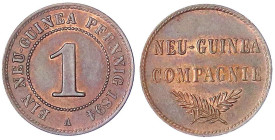 Kolonien und Nebengebiete
Deutsch-Neuguinea
Neuguinea Compagnie
1 Neuguinea Pfennig 1894 A. vorzüglich/Stempelglanz. Jaeger 701.