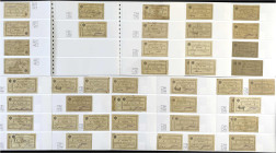 Banknoten der Kolonien und Nebengebiete
Deutsch-Ostafrika
Sammlung von 83 Interims-Banknoten zu 1 Rupie 1.11.1915, gesammelt nach Unterschriftskombi...