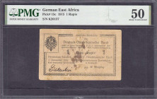 Banknoten der Kolonien und Nebengebiete
Deutsch-Ostafrika
1 Rupie Interims-Banknote 1.12.1915. Serie K, Rs. Serienbuchstabe links oben und unten fas...