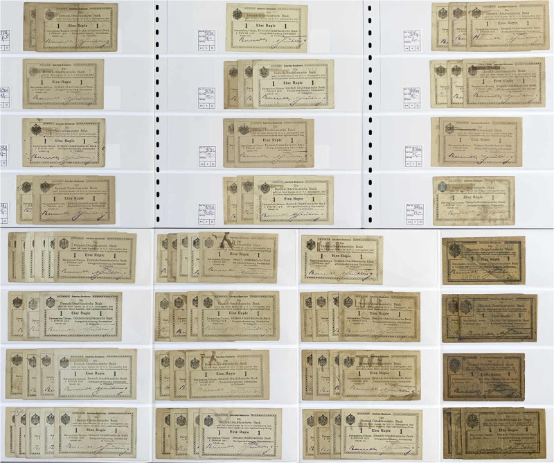 Banknoten der Kolonien und Nebengebiete
Deutsch-Ostafrika
Sammlung von 140 Int...