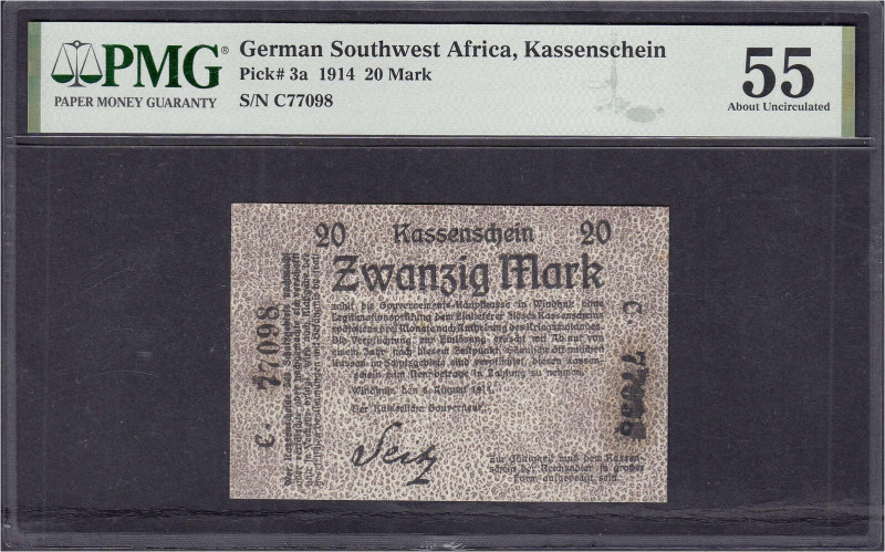 Banknoten der Kolonien und Nebengebiete
Deutsch-Südwestafrika
20 Mark Kassensc...