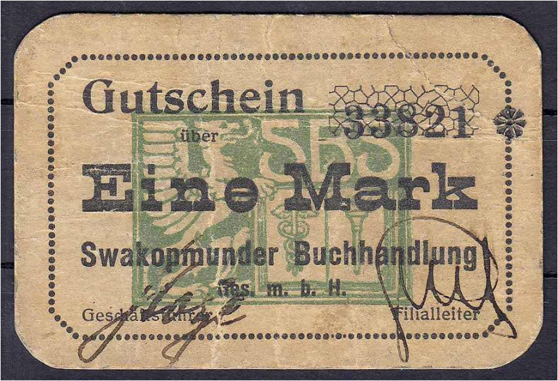 Banknoten der Kolonien und Nebengebiete
Deutsch-Südwestafrika
Swakopmunder Buc...
