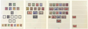 Briefmarken/Briefe/Postkarten der Kolonien und Nebengebiete
Deutsche Post in China
1898-1919 gest.: Nette Teilsammlung auf Vordruckblättern mit eini...