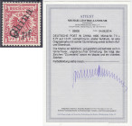 Briefmarken/Briefe/Postkarten der Kolonien und Nebengebiete
Deutsche Post in China
5 Pf. auf 10 Pf. Freimarken für Futschau (Handstempelaufdruck) 19...