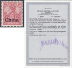 Briefmarken/Briefe/Postkarten der Kolonien und Nebengebiete
Deutsche Post in China
10 Pf. mit kommaförmigen ,,i"-Punkt 1901, nicht ausgegeben, ungeb...