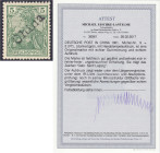 Briefmarken/Briefe/Postkarten der Kolonien und Nebengebiete
Deutsche Post in China
5 Pf. Freimarken für Tientsin 1900, (dunkel)grün mit Handstempela...