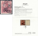 Briefmarken/Briefe/Postkarten der Kolonien und Nebengebiete
Deutsche Post in China
10 Pf. Freimarken für Tientsin 1900, dunkelkarminrot mit Handstem...
