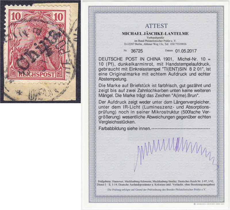 Briefmarken/Briefe/Postkarten der Kolonien und Nebengebiete
Deutsche Post in Ch...