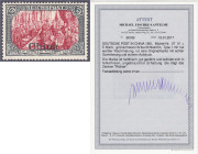 Briefmarken/Briefe/Postkarten der Kolonien und Nebengebiete
Deutsche Post in China
5 Mark grünschwarz/bräunlichkarmin 1901, ungebraucht mit Falz, Ty...