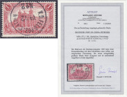 Briefmarken/Briefe/Postkarten der Kolonien und Nebengebiete
Deutsche Post in China
Petschili
1 Mark Reichspost (Petschili) 1900/02, dunkelrot, saub...