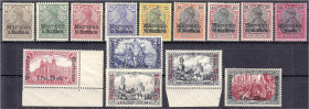 Briefmarken/Briefe/Postkarten der Kolonien und Nebengebiete
Deutsche Post in Marokko
3 Pf. - 5 M. Freimarken (Reichspost) 1900/1903, kompletter Satz...