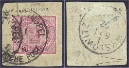 Briefmarken/Briefe/Postkarten der Kolonien und Nebengebiete
Deutsche Post in der Türkei
Vorläufer
2 Mark dunkelrotkarmin 1875/99, gestempelt ,,CONS...